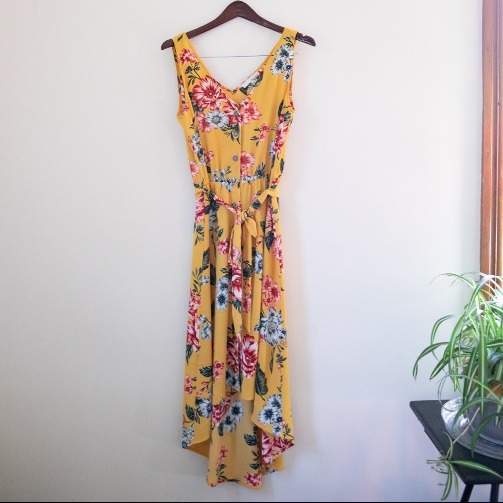 June & Hudson Summery High-Low Midi Dress